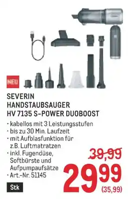 Metro Severin handstaubsauger hv 7135 s-power duoboost Angebot