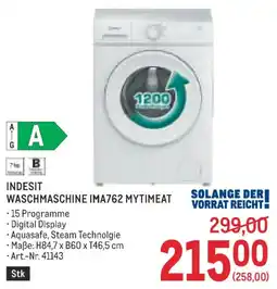 Metro Indesit waschmaschine ima762 mytimeat Angebot
