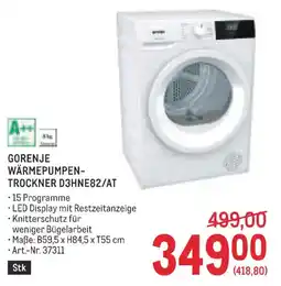 Metro Gorenje wärmepumpen- trockner d3hne82/at Angebot