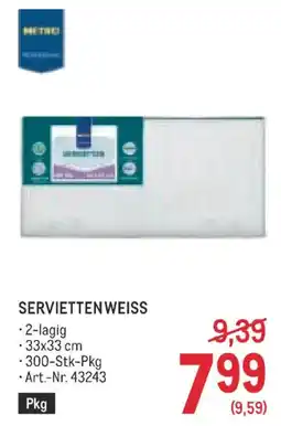 Metro Servietten weiss -2-lagig Angebot