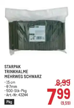 Metro Starpak trinkhalme mehrweg schwarz Angebot