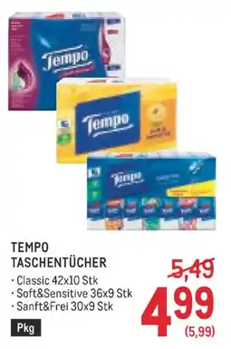 Metro Tempo taschentücher Angebot