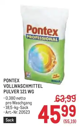 Metro Pontex vollwaschmittel pulver 121 wg Angebot