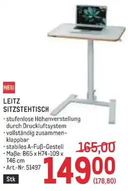 Metro Leitz sitzstehtisch Angebot