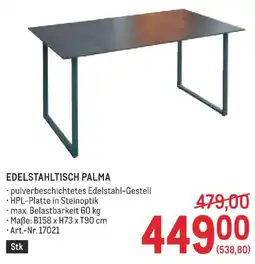Metro Edelstahltisch palma Angebot