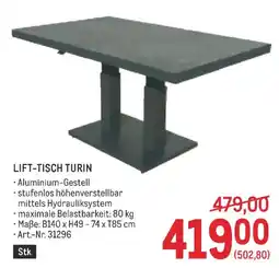 Metro Lift-tisch turin Angebot