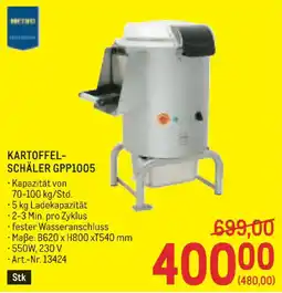 Metro Kartoffel- schäler gpp1005 Angebot
