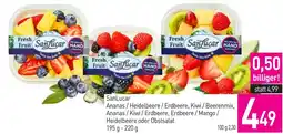 Sutterlüty Sanlucar ananas/heidelbeere / erdbeere, kiwi / beerenmix, ananas/kiwi/erdbeere, erdbeere / mango/ heidelbeere oder obstsalat Angebot