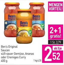 Sutterlüty Ben's original saucen süß-sauer gemüse, ananas oder cremiges curry Angebot