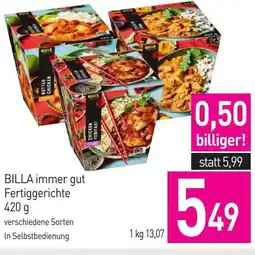 Sutterlüty Billa immer gut fertiggerichte Angebot