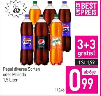 Pepsi diverse sorten oder mirinda