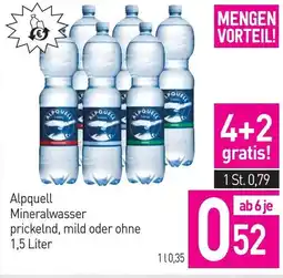 Sutterlüty Alpquell mineralwasser prickelnd, mild oder ohne Angebot