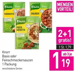 Sutterlüty Knorr basis oder feinschmeckersaucen 1 packung Angebot