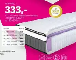 Mömax Taschenfederkernmatratze thermo adapt Angebot
