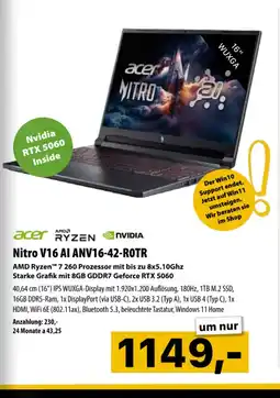 Cosmos Nitro V16 AI ANV16-42-ROTR Angebot