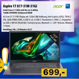 Cosmos Aspire 17 A17-51M-51GJ Angebot