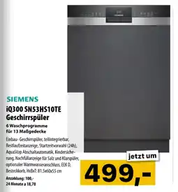 Cosmos iQ300 SN53HS10TE Geschirrspüler Angebot