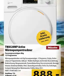 Cosmos TWA520WP Active Wärmepumpentrockner Angebot