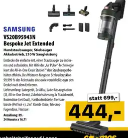 Cosmos SAMSUNG VS20B95943N Bespoke Jet Extended Angebot