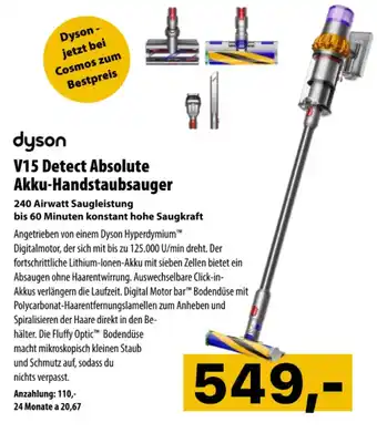 V15 Detect Absolute Akku-Handstaubsauger