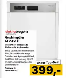 Cosmos Geschirrspüler GI55451 X Angebot