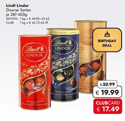 Travel FREE Lindt Lindor Angebot