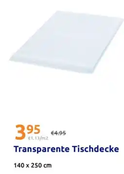 Action Transparente Tischdecke Angebot