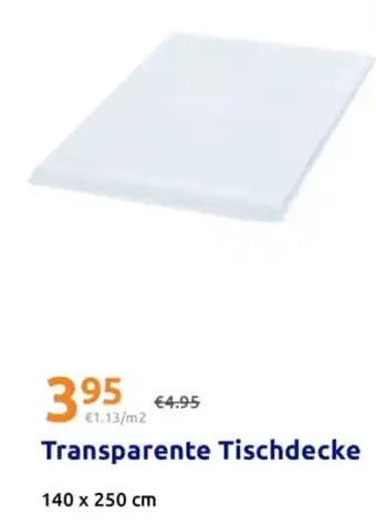 Action Transparente Tischdecke Angebot