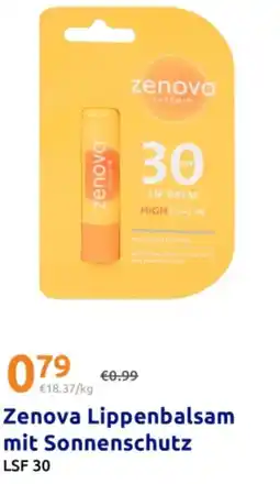 Action Zenova Lippenbalsam mit Sonnenschutz Angebot