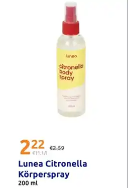 Action Lunea Citronella Körperspray Angebot