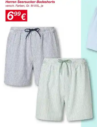 Herren seersucker-badeshorts