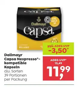 ADEG Dallmayr Capsa Nespresso kompatible Kapseln Angebot