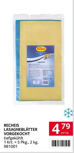 Transgourmet Recheis lasagneblätter vorgekocht Angebot