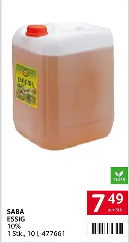 Transgourmet Saba essig 10% Angebot
