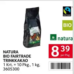 Transgourmet Natura bio fairtrade trinkkakao Angebot