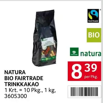 Transgourmet Natura bio fairtrade trinkkakao Angebot
