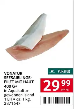 Transgourmet Vonatur seesaiblings- filet mit haut 400 g+ Angebot