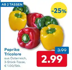 T&G Paprika Tricolore Paprika Tricolore aus Österreich, 3-Stück-Tasse, Angebot