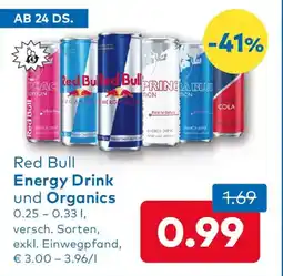 T&G Red bull energy drink und organics versch Angebot