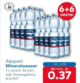 T&G Alpquell mineralwasser Angebot