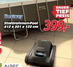 Zgonc Bestway Stahlrahmen-Pool 412 x201 x 122 cm Angebot