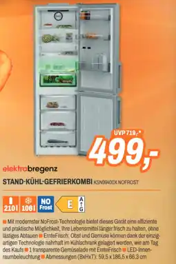 ETech Elektrabregenz stand-kühl-gefrierkombi ksn99400x nofrost Angebot