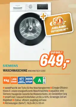 ETech Siemens waschmaschine wm14nk75exiq300 Angebot