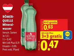 Lidl Römer- quelle mineral- wasser Angebot
