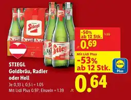 Lidl Stiegl goldbräu, radler oder hell Angebot
