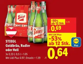 Stiegl goldbräu, radler oder hell