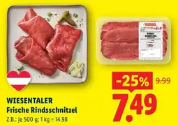 Lidl Wiesentaler frische rindsschnitzel Angebot