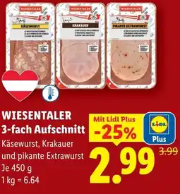 Lidl WIESENTALER 3-fach Aufschnitt Angebot