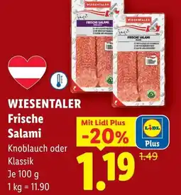 Lidl Wiesentaler frische salami Angebot