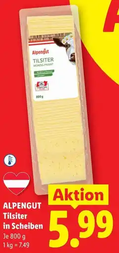Lidl Alpengut tilsiter in scheiben Angebot